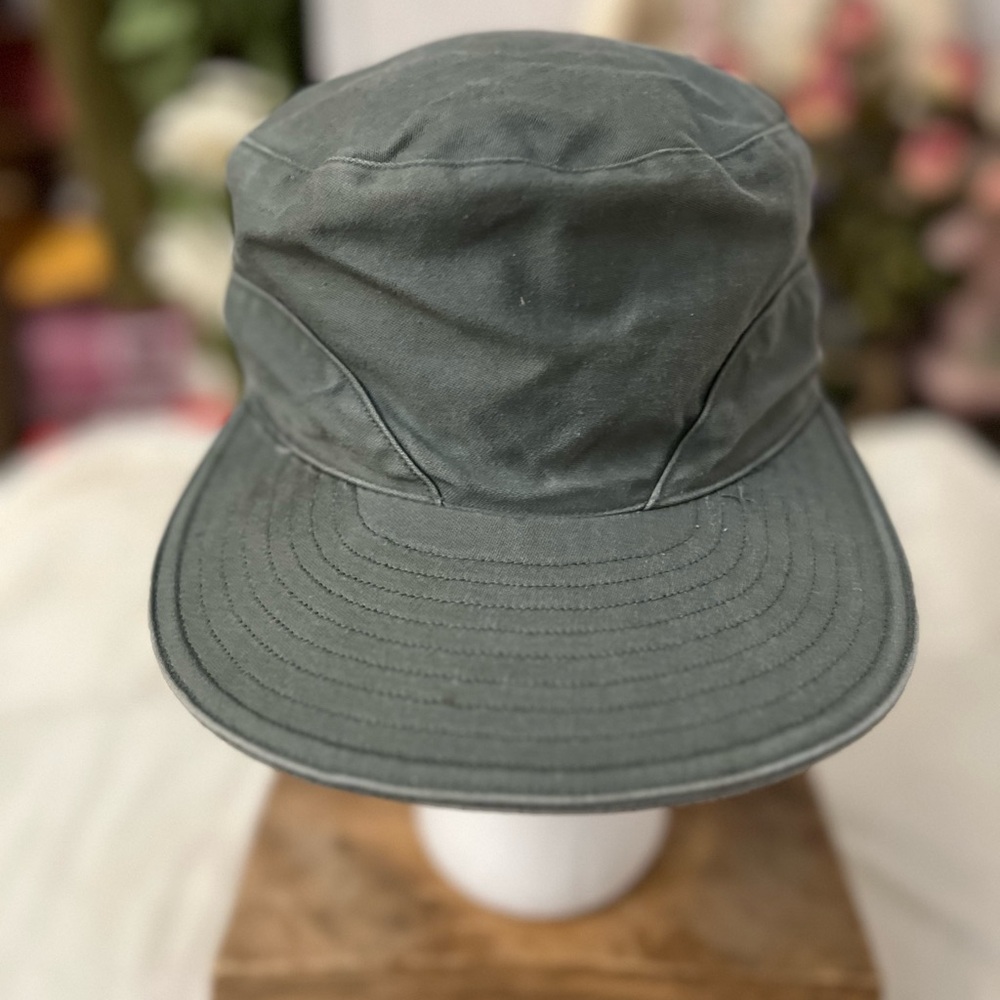 Vietnam Vintage War Fighter Cap Army Green Hat With Flap Size 7 1/2